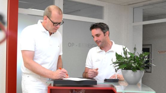 Empfang in der Praxis Dr. Schierbaum, Dr. Kemper